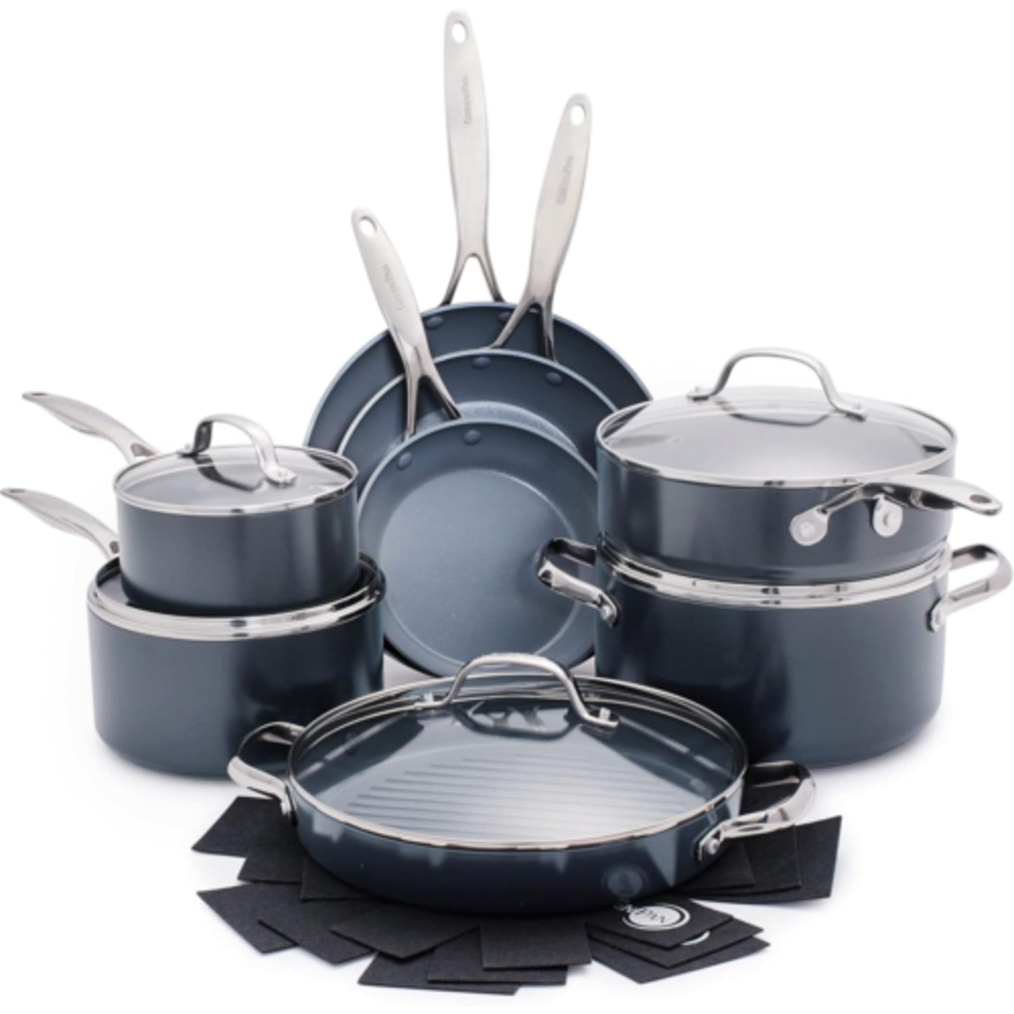 GREENPAN VALENCIA PRO CERAMIC NON-STICK 11-PIECE COOKWARE SET