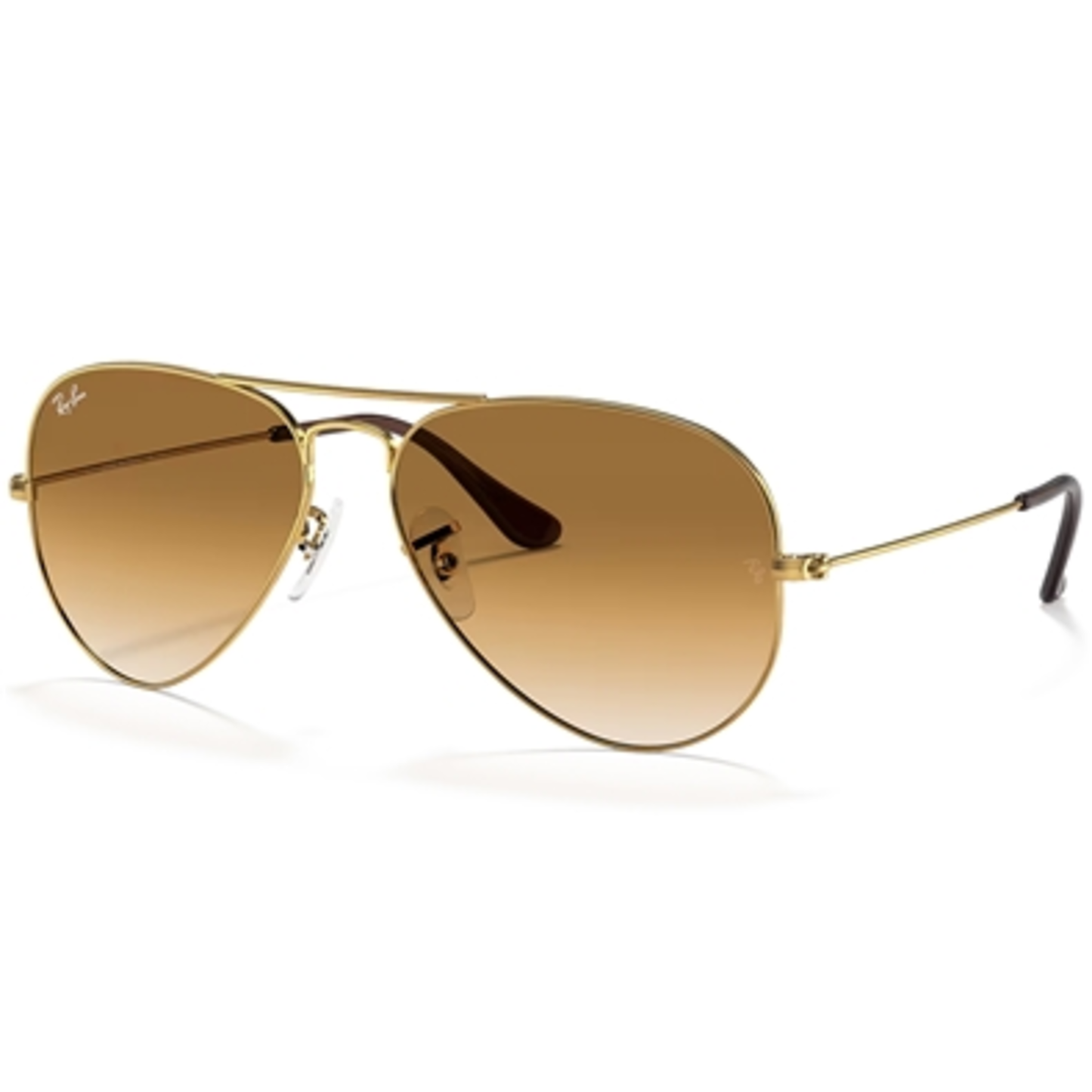 AVIATOR UNISEX NON-POLAR SUNGLASSES, GOLD W/BROWN LENS