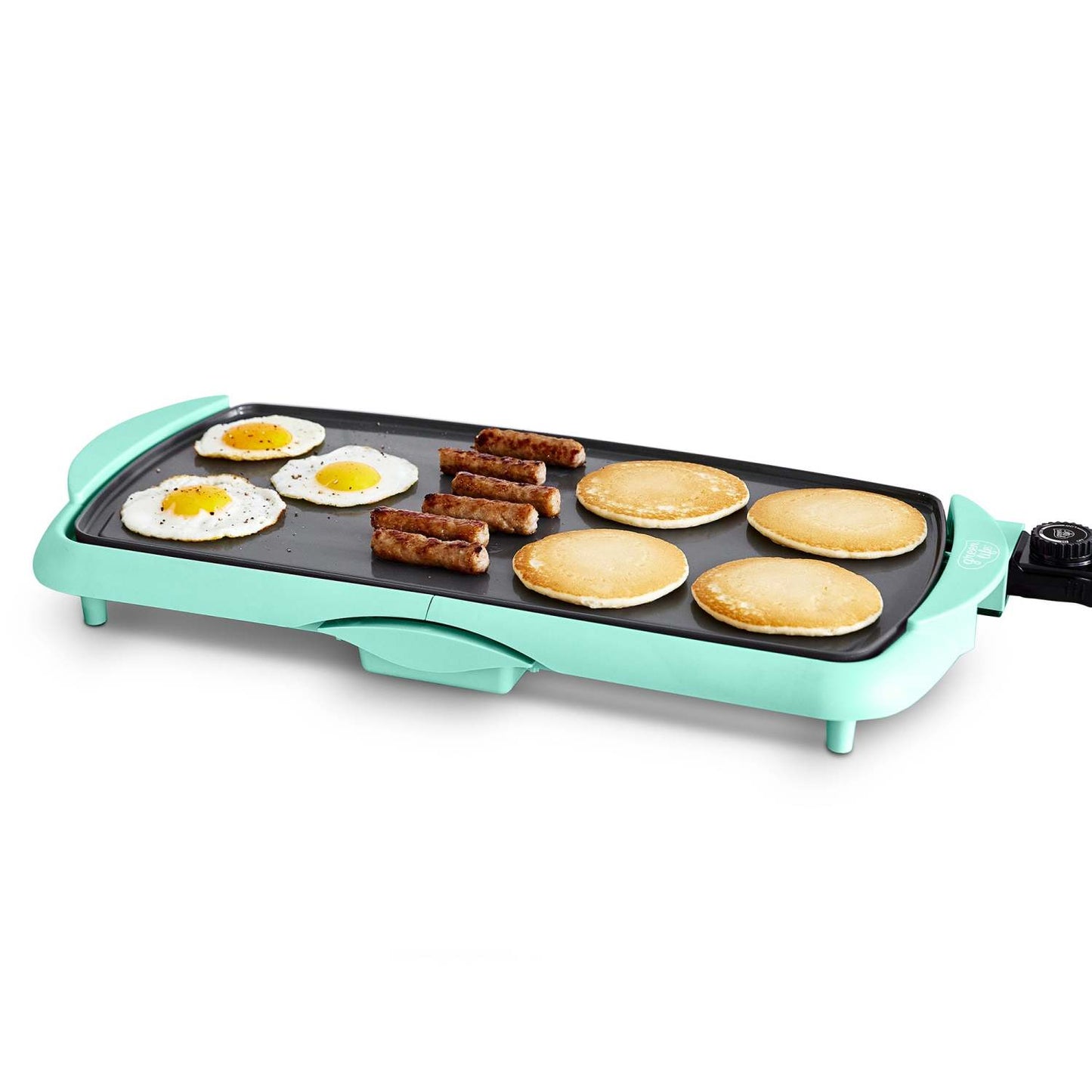 HEALTHY NONSTICK XL ELECTRIC GRIDDLE TURQUOISE