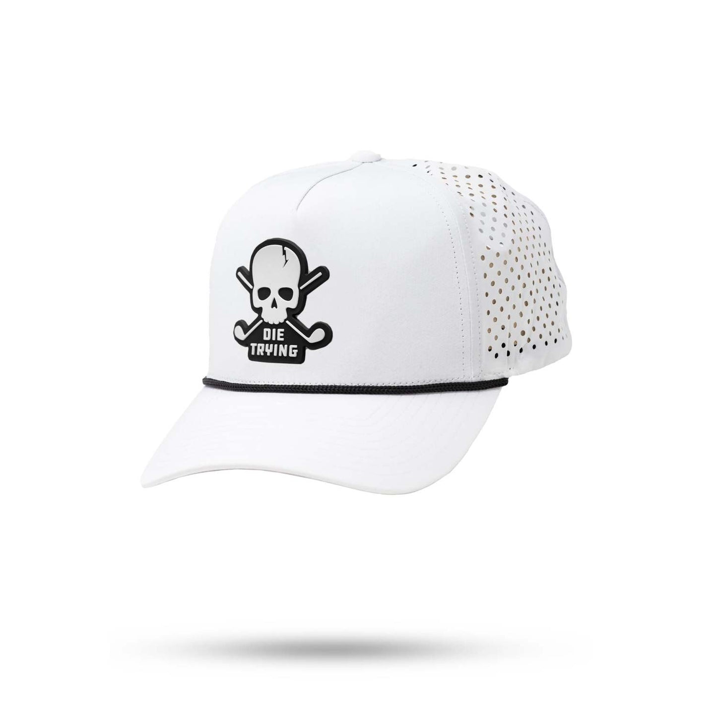 PERFORATED ROPE HAT - DIE TRYING - WHITE