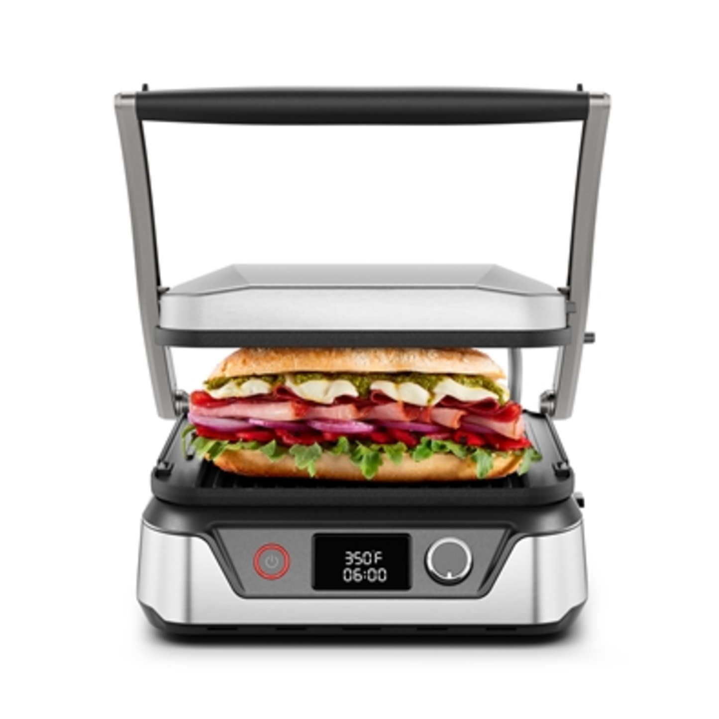5-IN-1 PANINI PRESS GRILL, SILVER