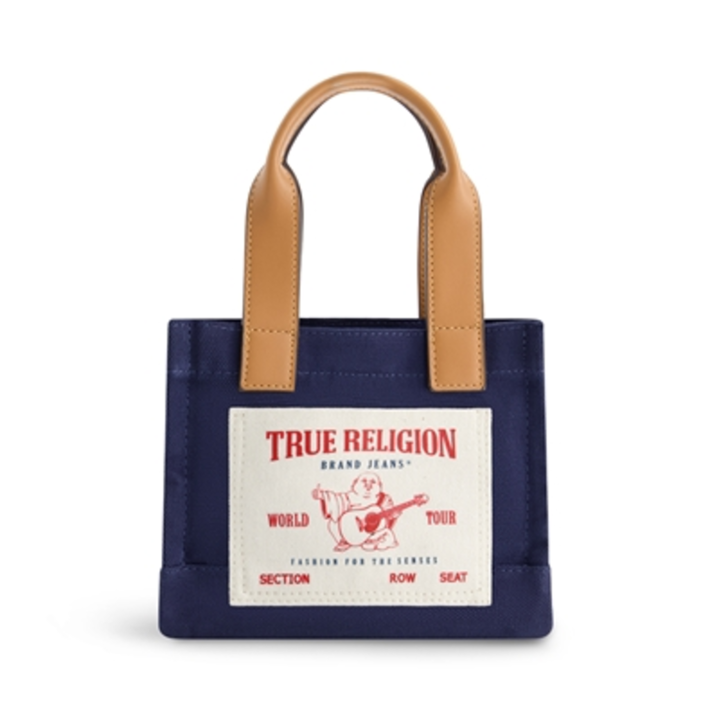 MINI TOTE, NAVY, 18'' X 7''