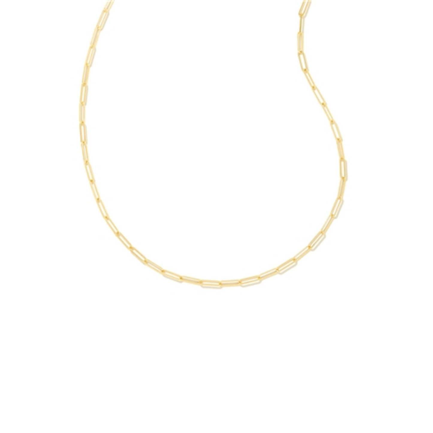COURTNEY PAPERCLIP NECKLACE, GOLD