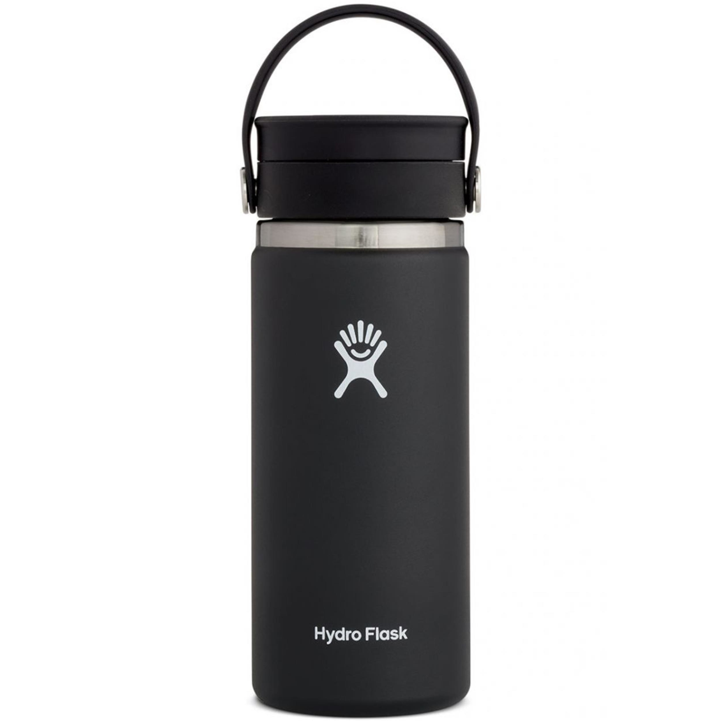 HYDRO FLASK 16 OZ. WIDE MOUTH COFFEE FLASK W/FLEX SIP LID - BLACK