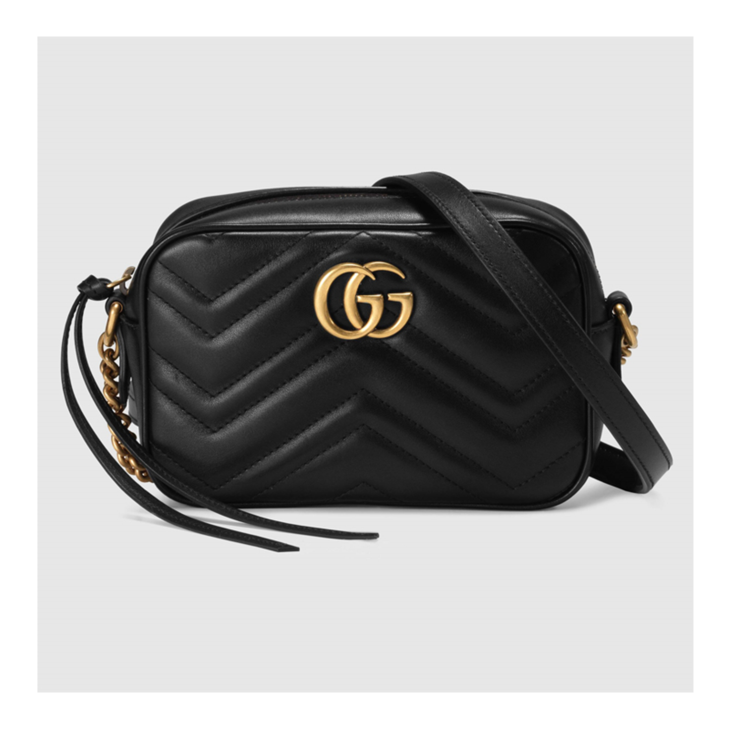 GG MARMONT MATELASSE MINI BAG - (BLACK)