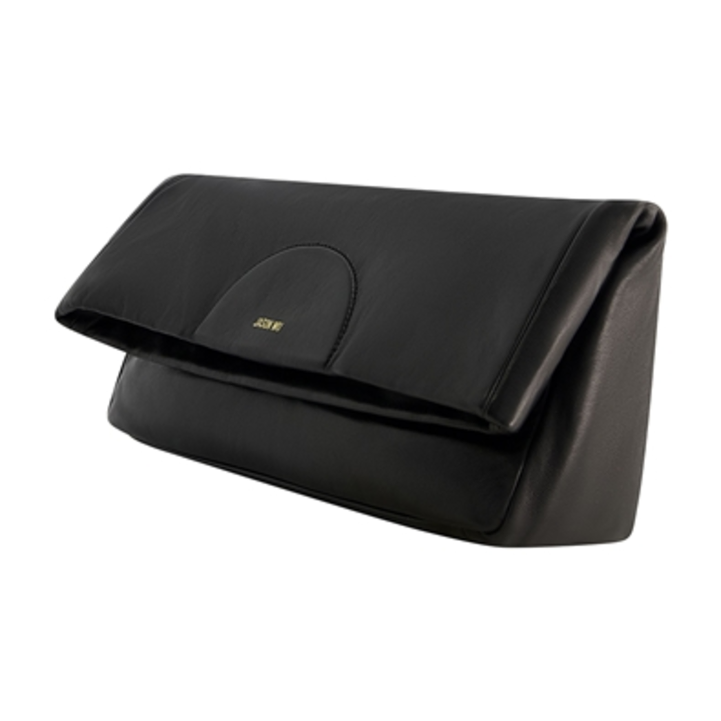 ELEGANT FOLD OVER CLUTCH, BLACK