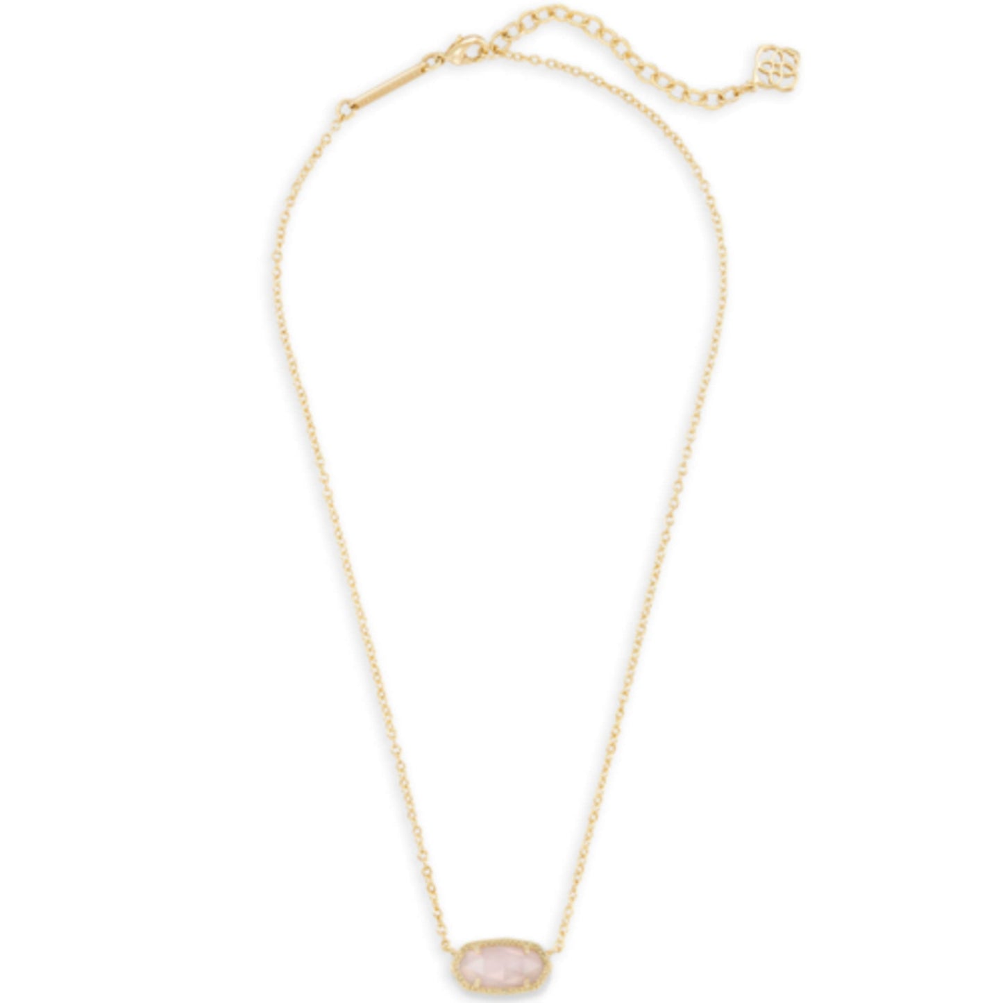 ELISA NECKLACE, GOLD ROSE QUARTZ