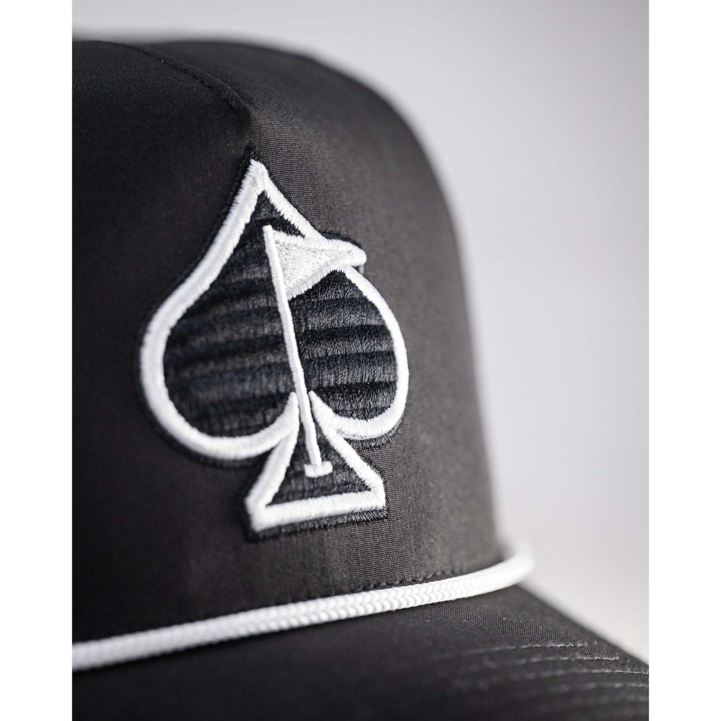 PERFORATED ROPE HAT - BLACK