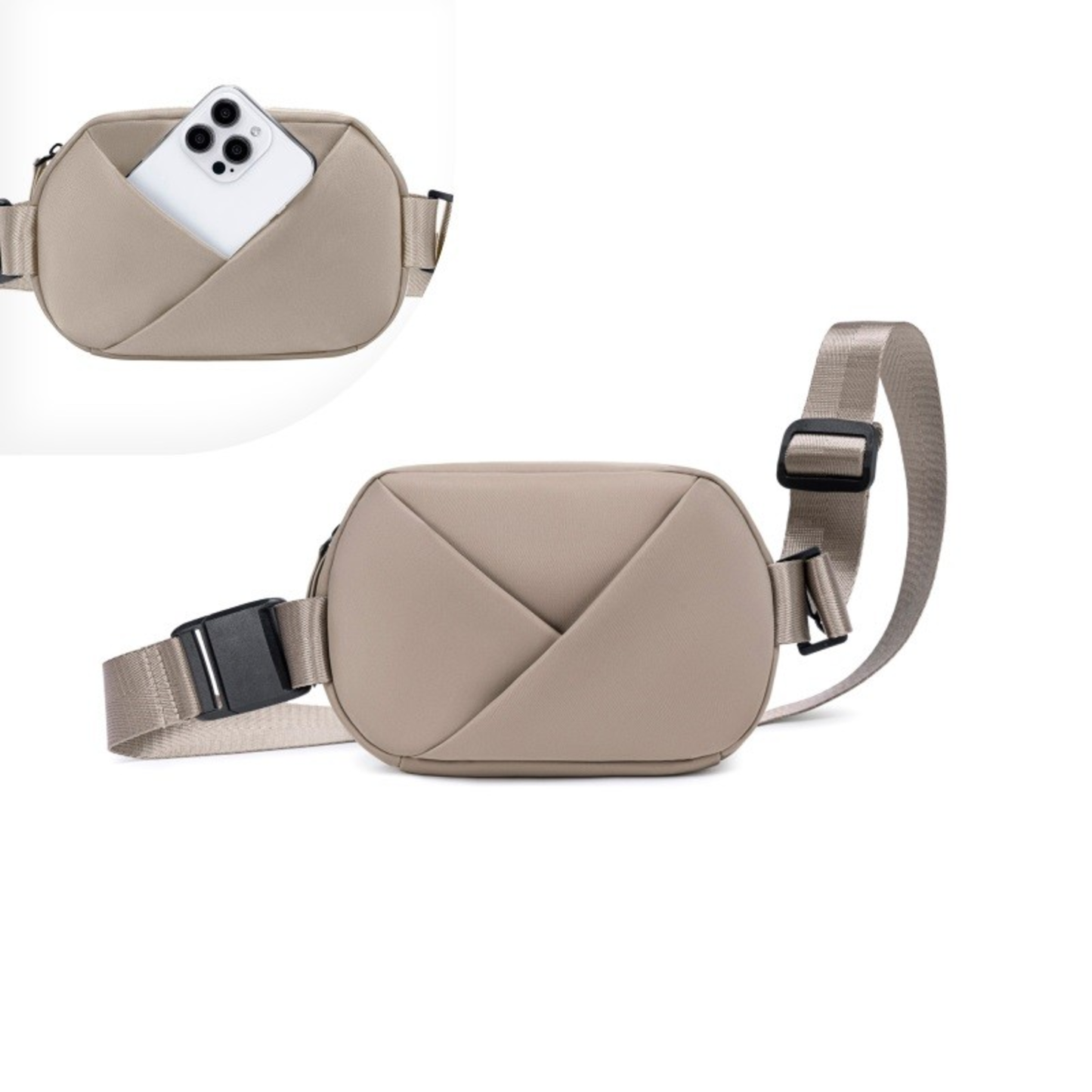 ORIGAMI SLING BAG + BELT BAG - UNISEX (CHAMPAGNE)