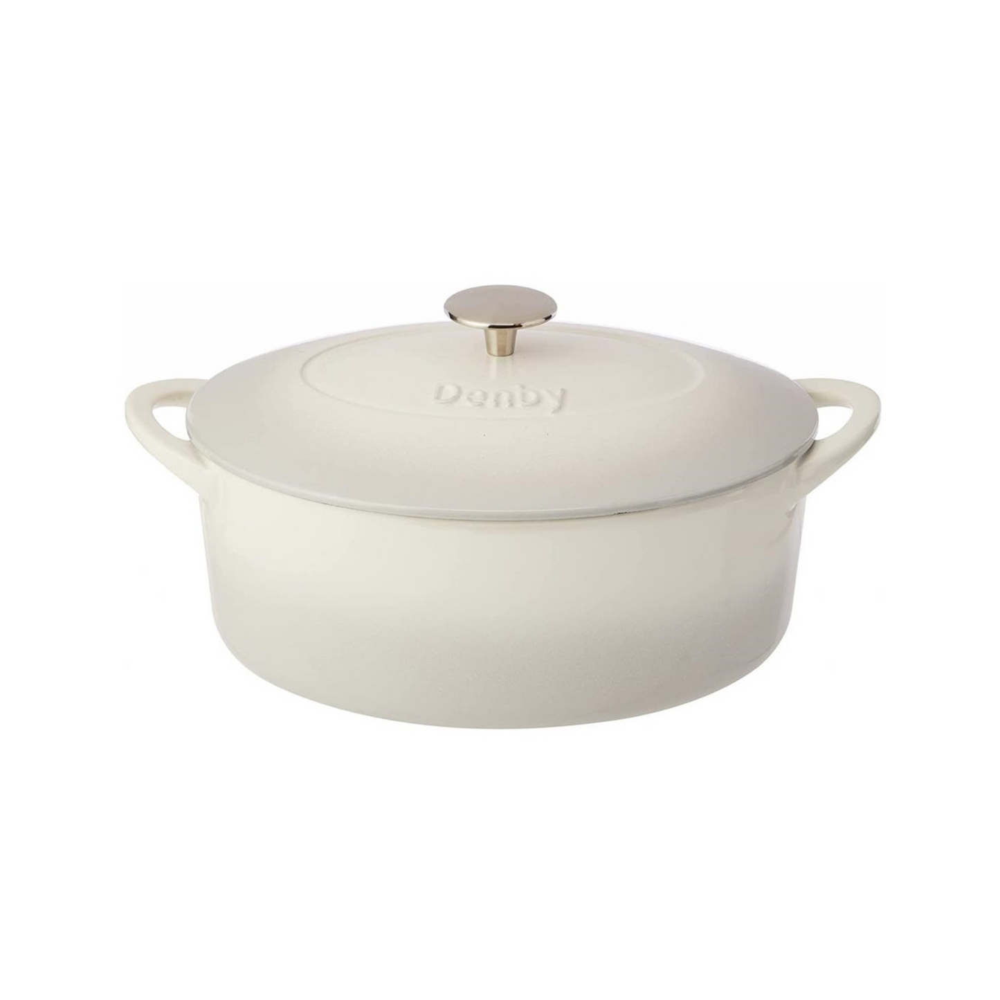 DENBY NATURAL CANVAS CAST IRON 4.2L OVAL CASSEROLE