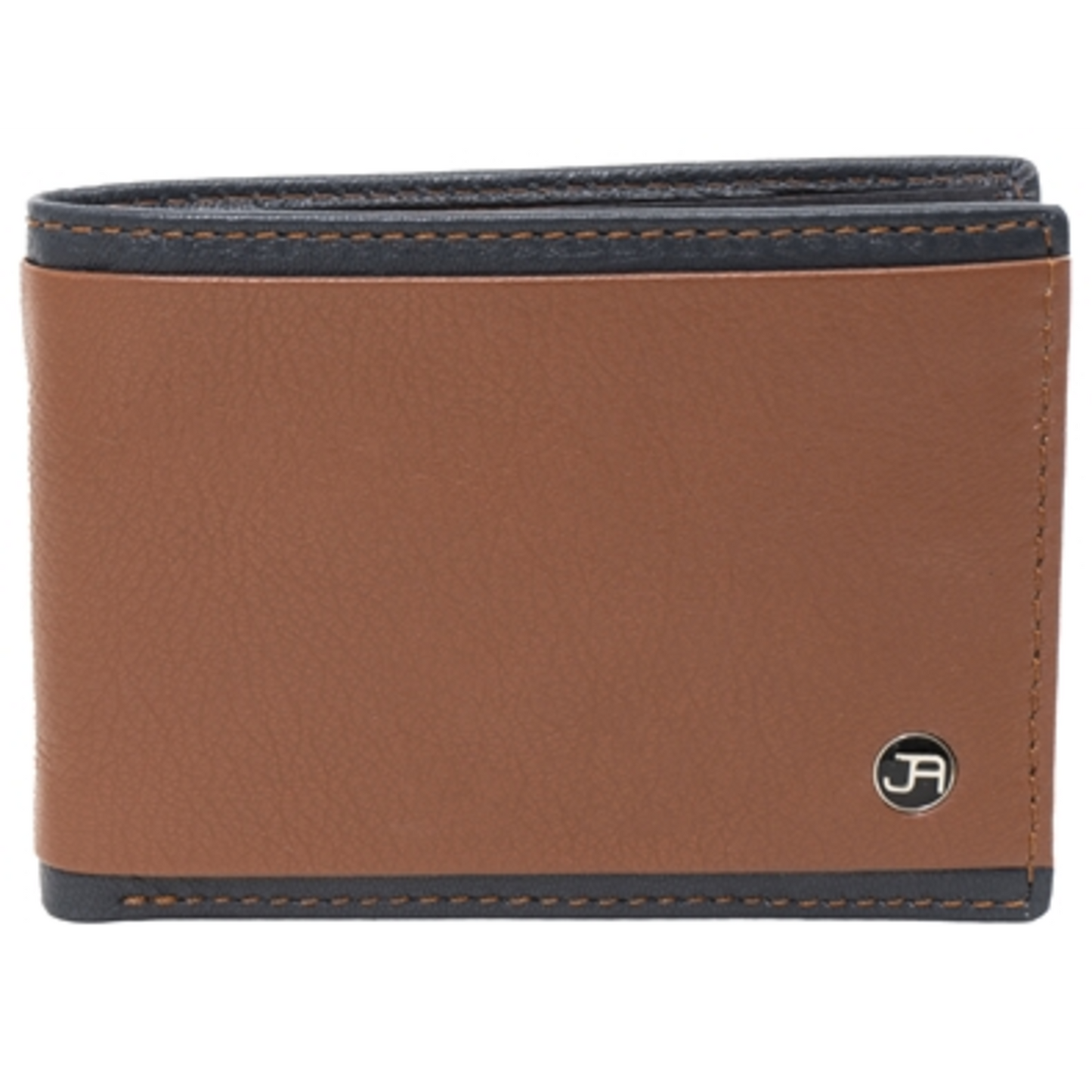ORGANIC WALLET, TWO-TONE, BI-FOLD WALLET, COGNAC/BLACK