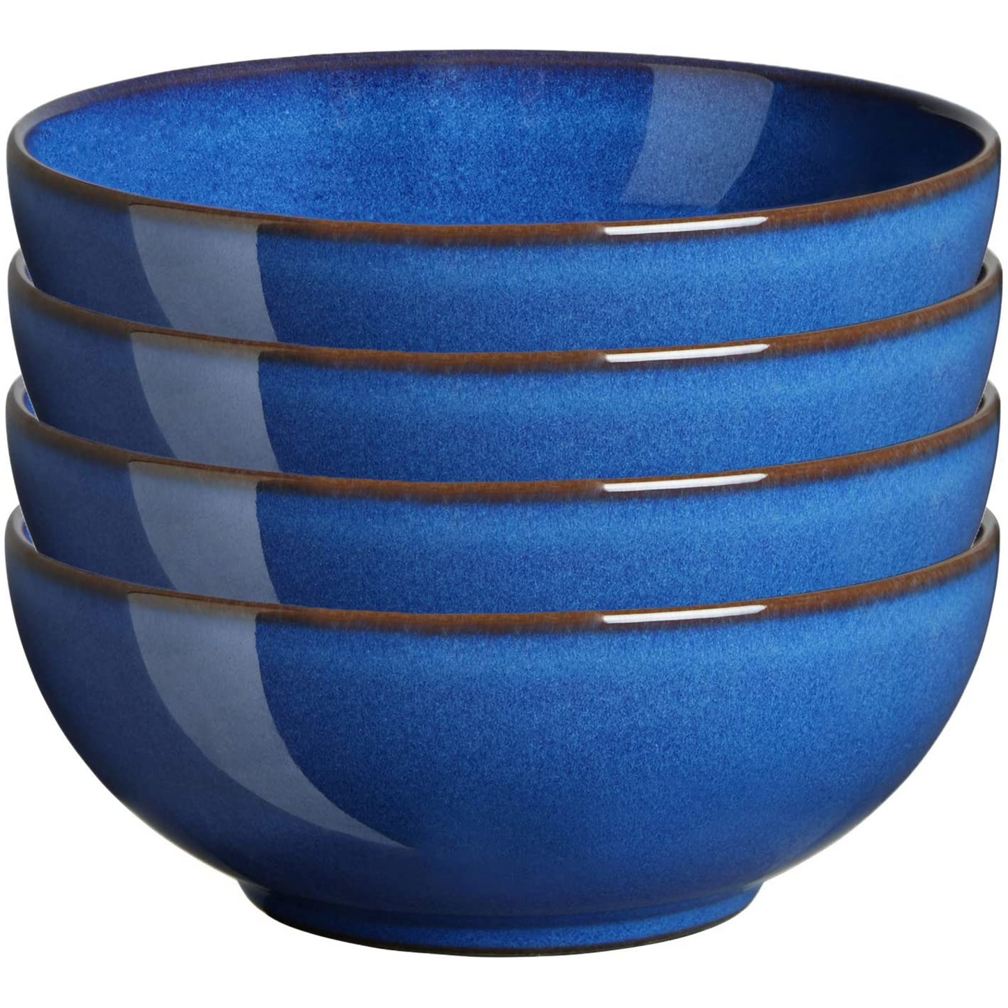 DENBY IMPERIAL BLUE SET OF 4 CEREAL BOWLS