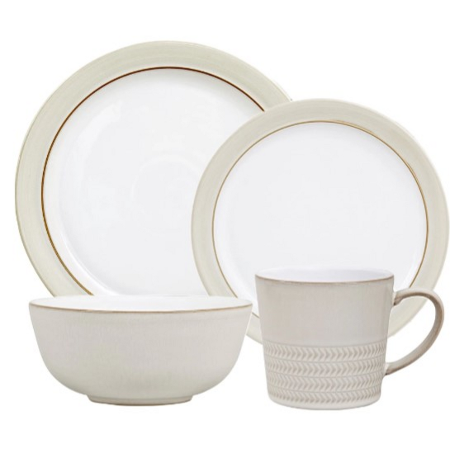 DENBY NATURAL CANVAS 4PC DINNERWARE SET