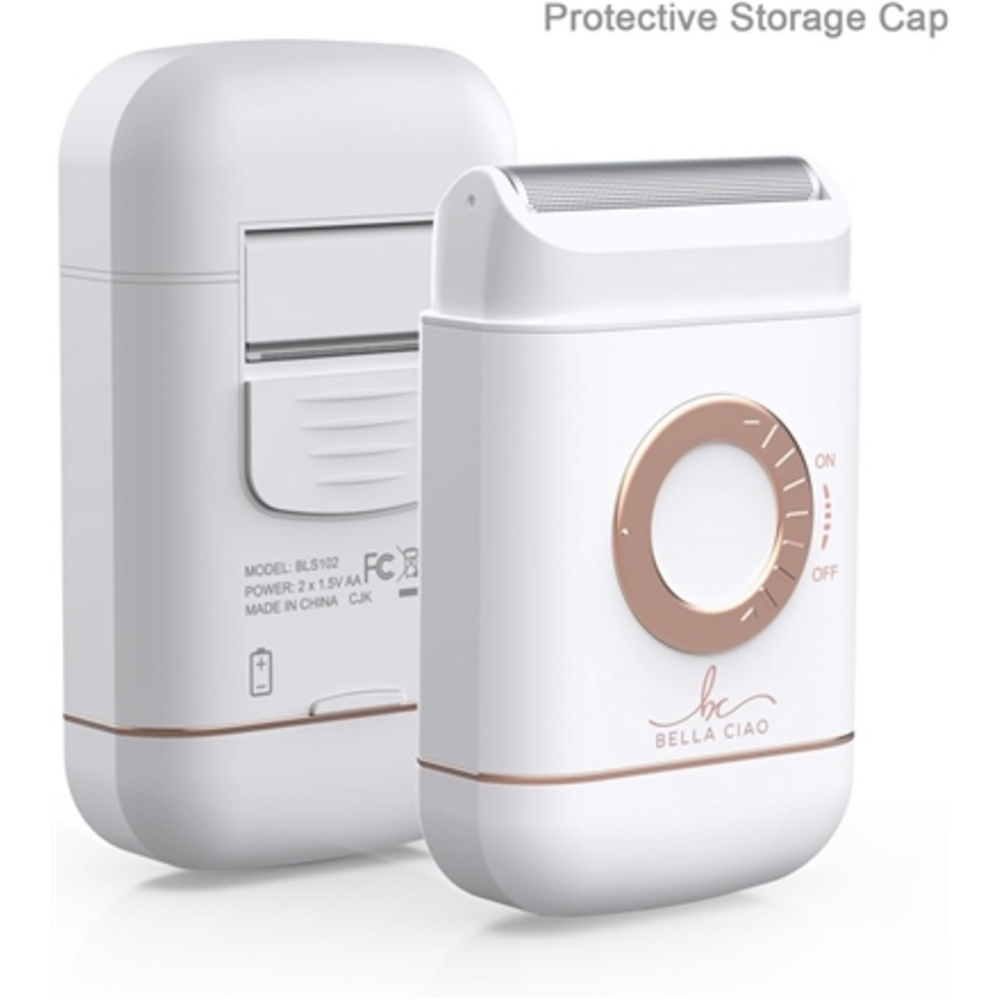 TRAVEL FOIL SHAVER W/ POP-UP TRIMMER, WHITE