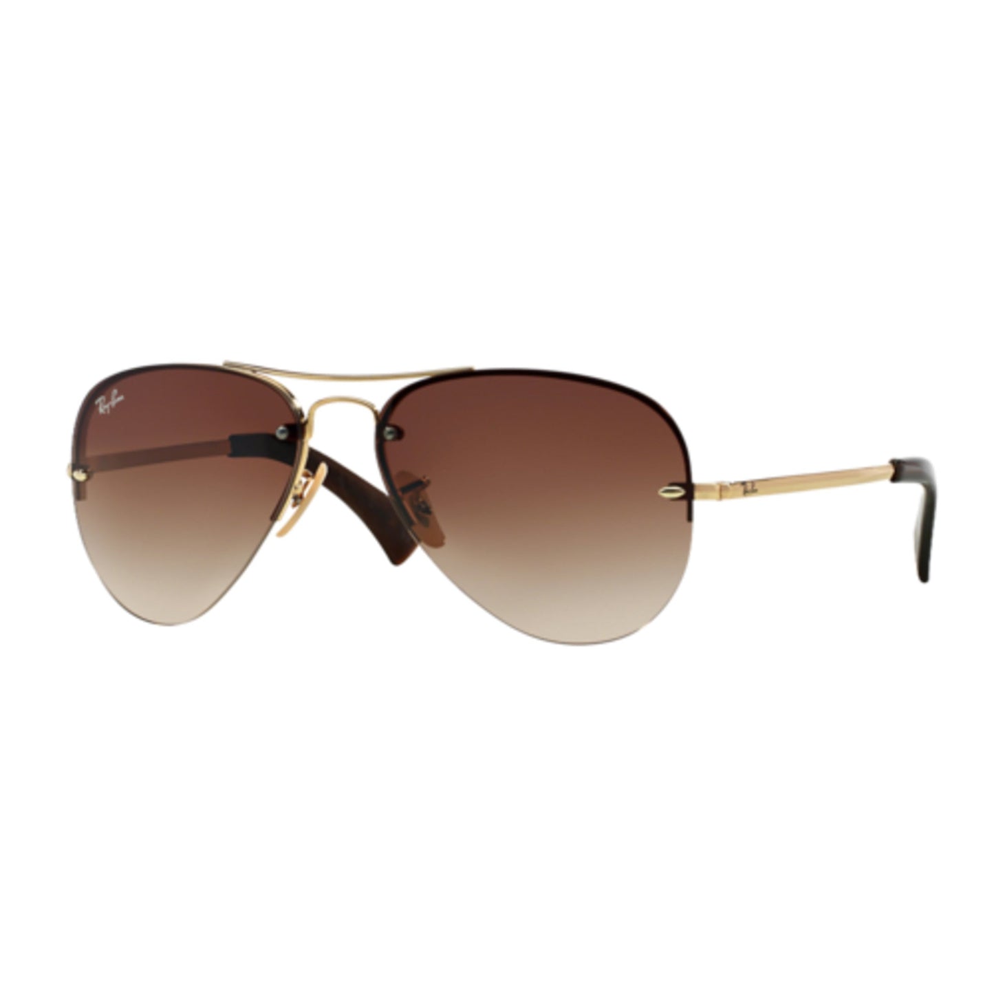 RAY-BAN SEMI-RIMLESS AVIATOR SUNGLASSES