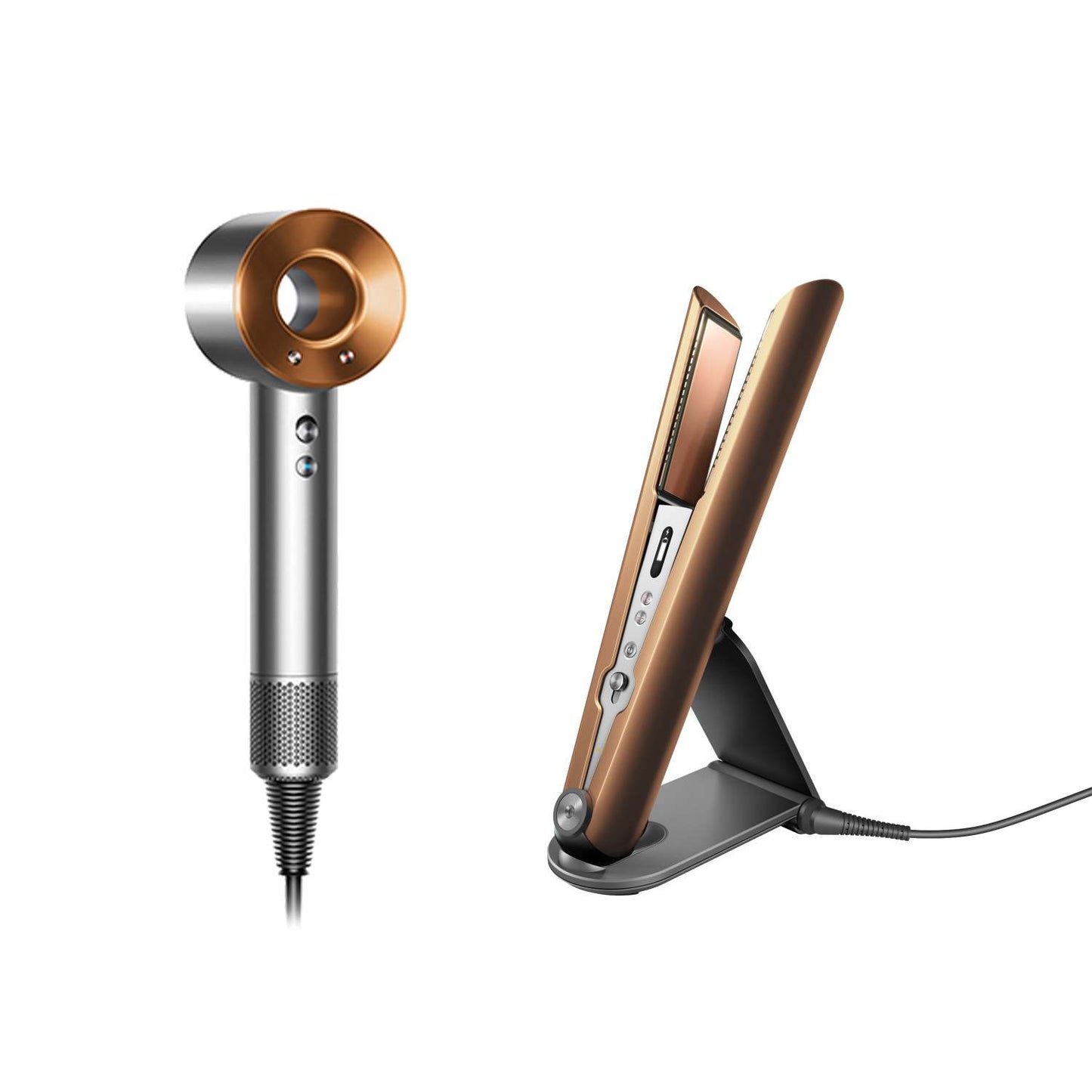 CORRALE HAIR STRAIGHTENER W/ HAIR DRYER COPPER/NICKEL