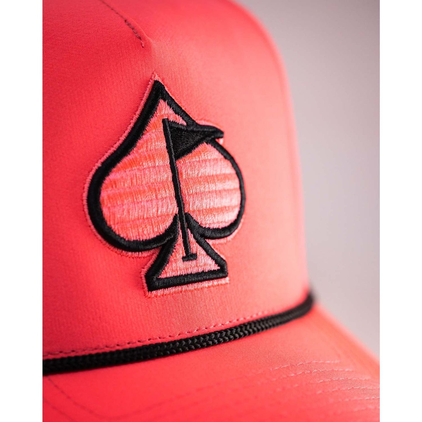 PERFORATED ROPE HAT - HIGHLIGHTER PINK