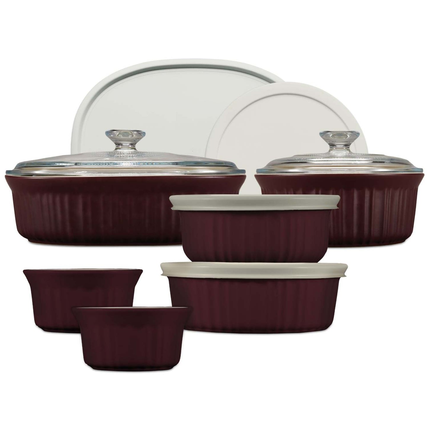 FRENCH COLORS 12PC BAKEWARE SET CABERNET