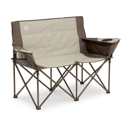 LOVESEAT DOUBLE OUTDOOR CAMP CHAIR MOCHA LATTE