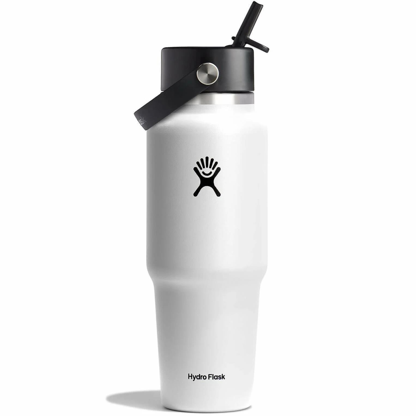 HYDRO FLASK 32 OZ. WIDE MOUTH TRAVEL BOTTLE W/FLEX STRAW CAP - WHITE