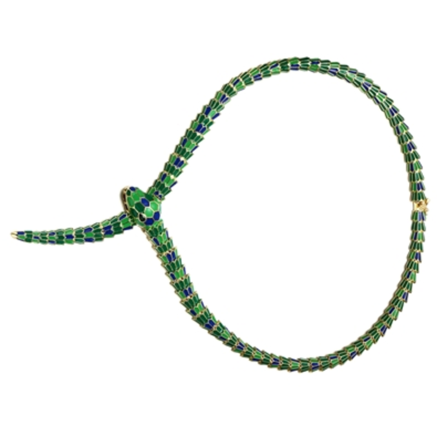 14K GOLD BRILLIANCE GREEN NECKLACE, GREEN, 18"