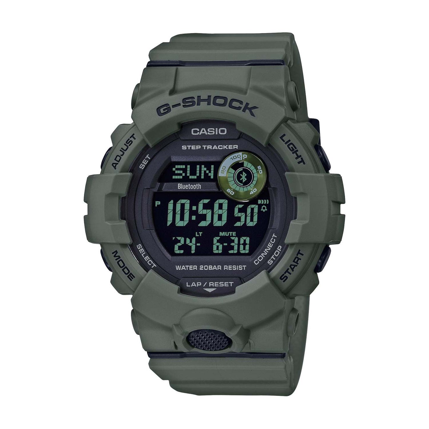 MENS POWER TRAINER BLUETOOTH DIGITAL WATCH DARK GREEN