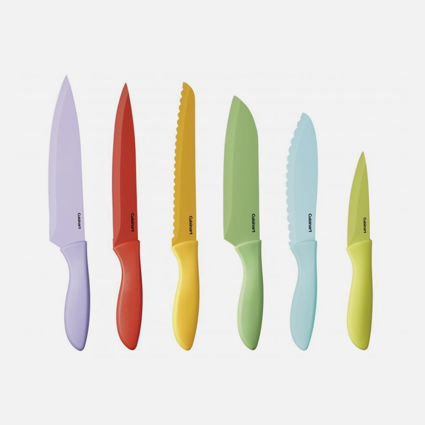 CUISINART ADVANTAGE 12PC CERAMIC COATED COLOR KNIFE SET WITH BLADE GUARDS