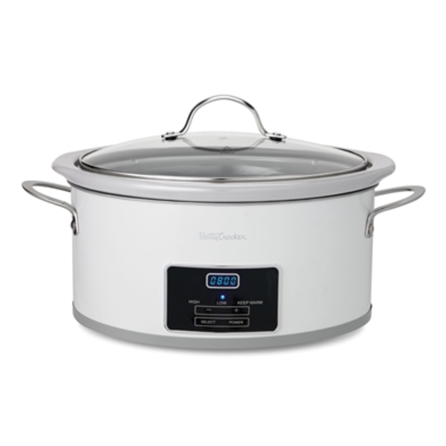 6-QUART OVAL DIGITAL SLOW COOKER, WHITE