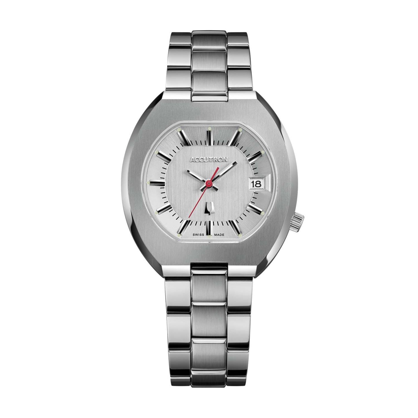 UNISEX LEGACY AUTOMATIC SILVER-TONE STAINLESS STEEL WATCH SILVER DIAL