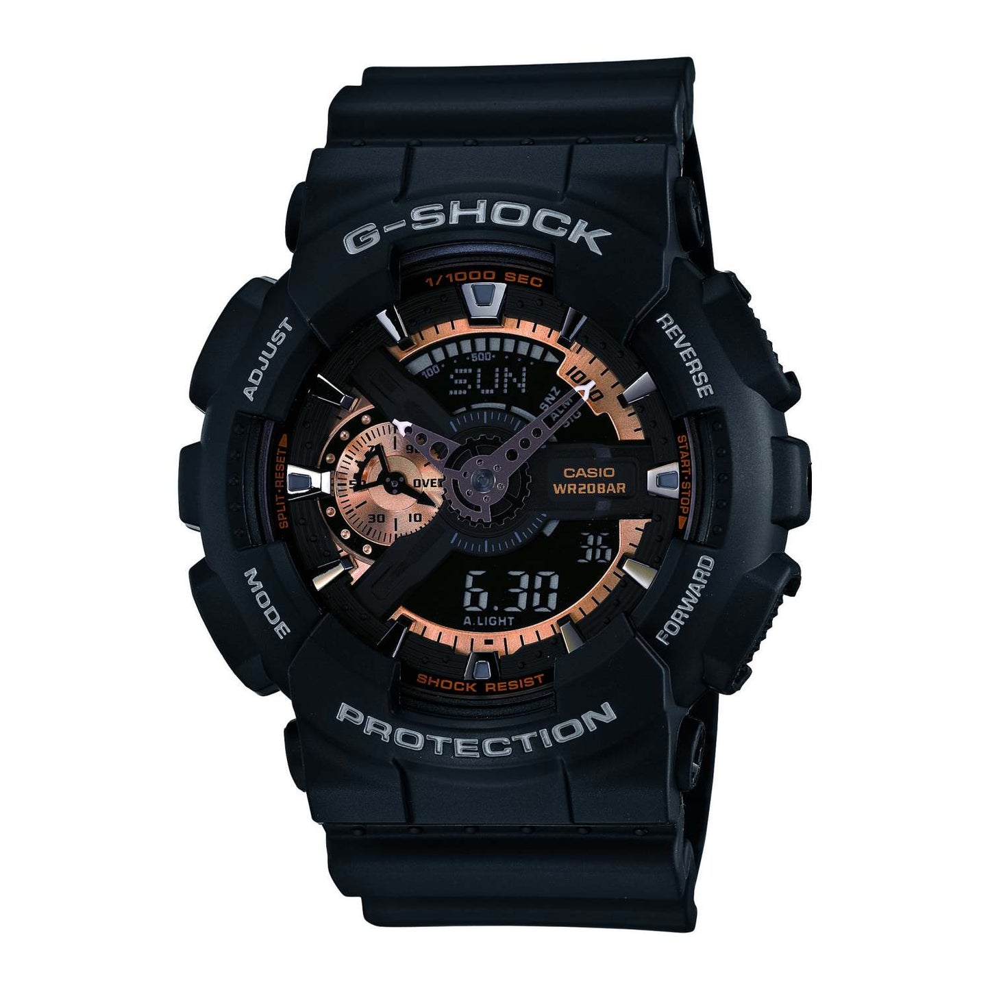 G-SHOCK BIG CASE ANA-DIGI WATCH BLACK/ROSE GOLD