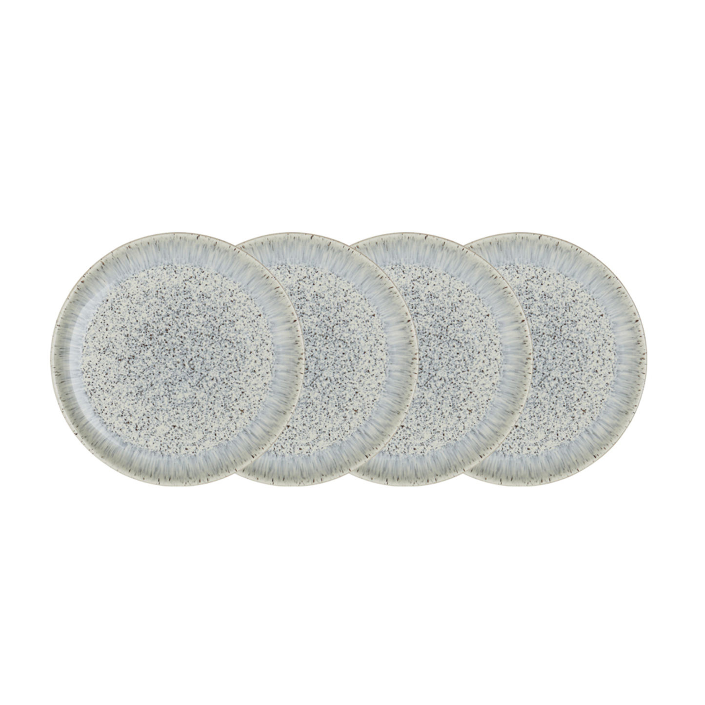 DENBY HALO SPECKLE SET OF 4 MEDIUM PLATES