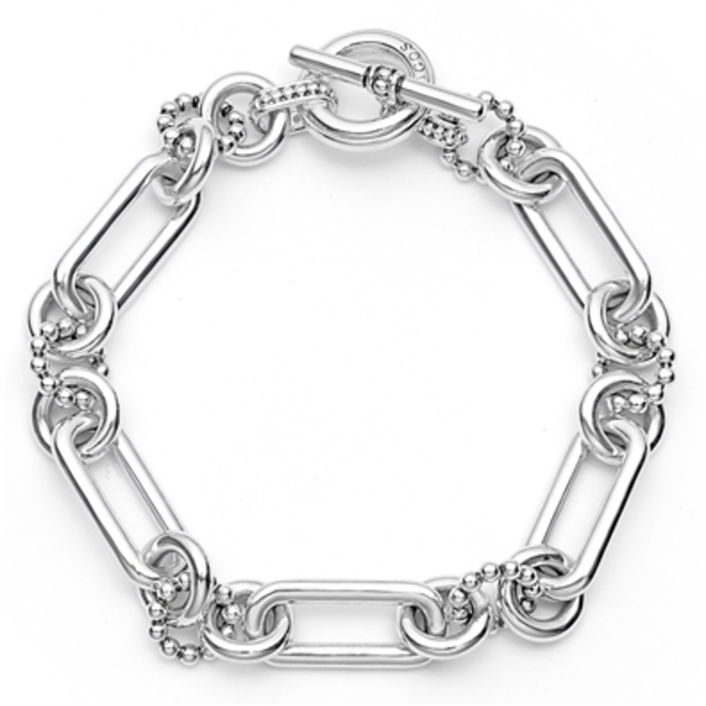 SILVER LINK BRACELET, 7.75"