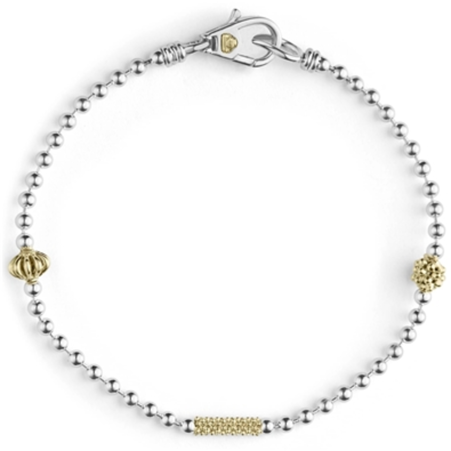 TWO-TONE CAVIAR BEADED BRACELET, 6
