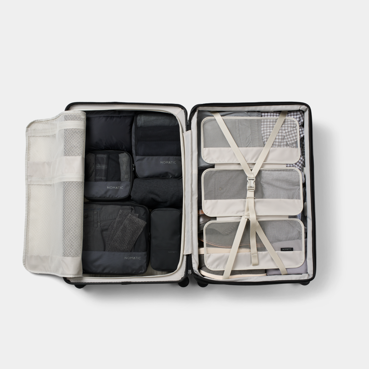 Inside view of the Method Luggage Check-In with packing cubes
#color_gray