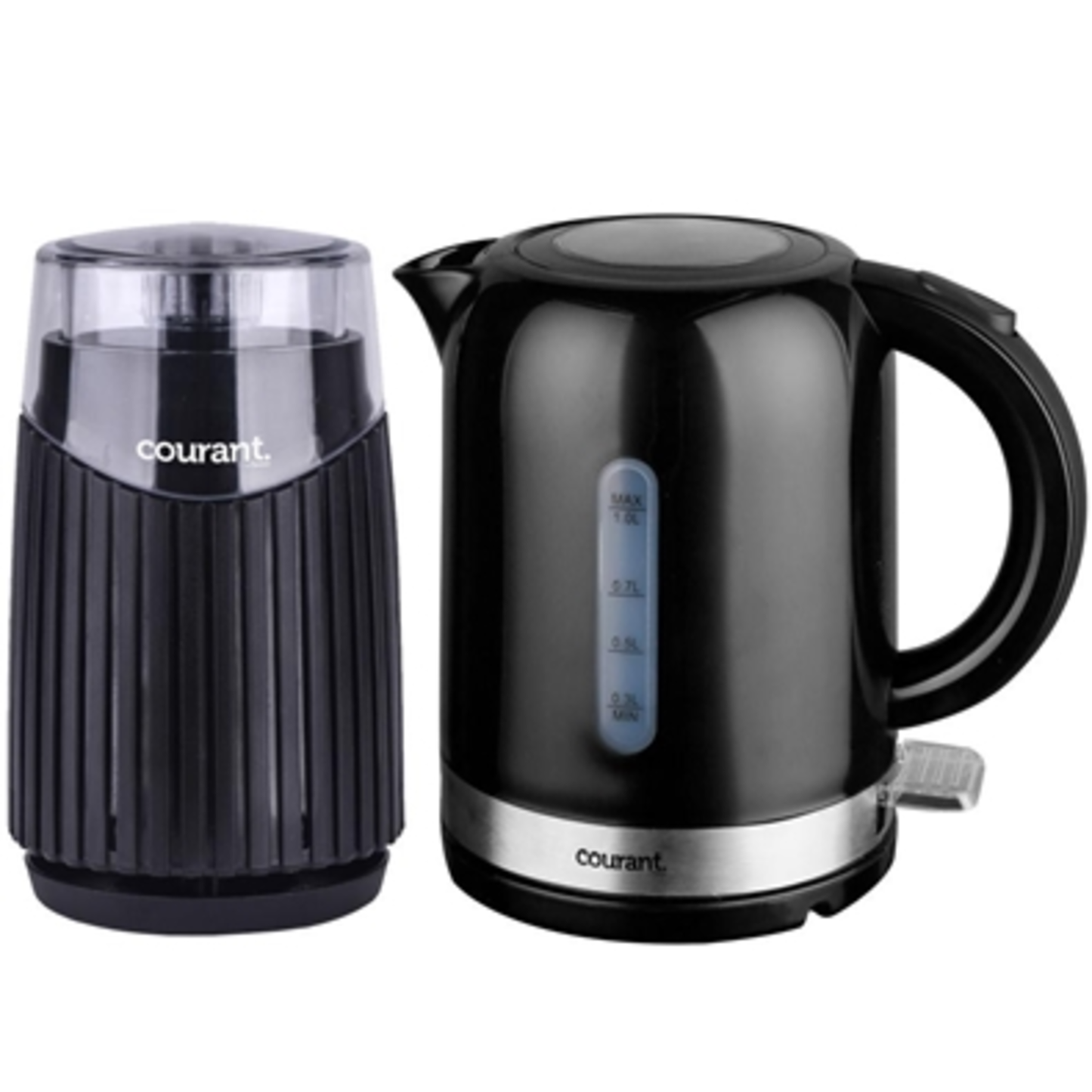 COURANT 1L ELECTRIC KETTLE + GRINDER, BLACK