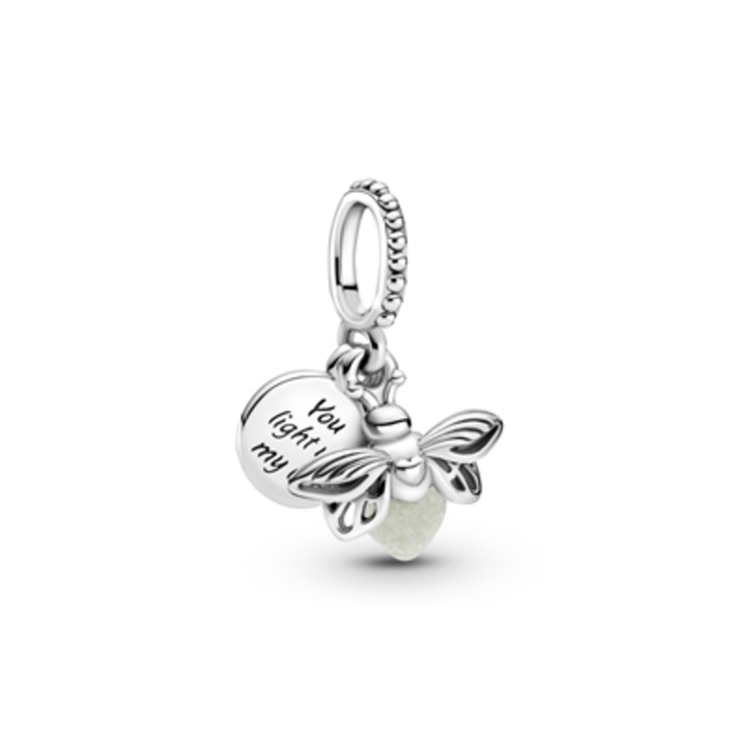 GLOW-IN-THE-DARK FIREFLY DANGLE CHARM, GREEN