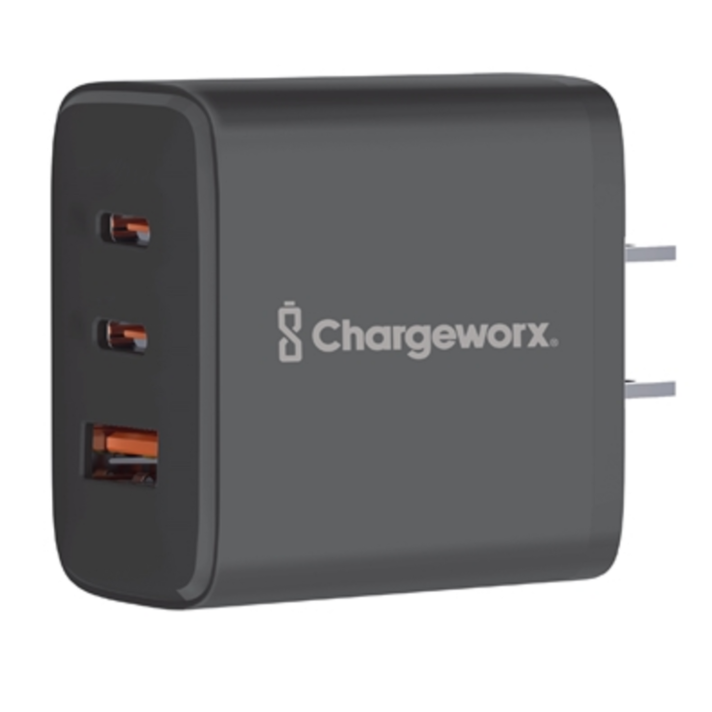 USB AND USB-C WALL CHARGER, BLACK