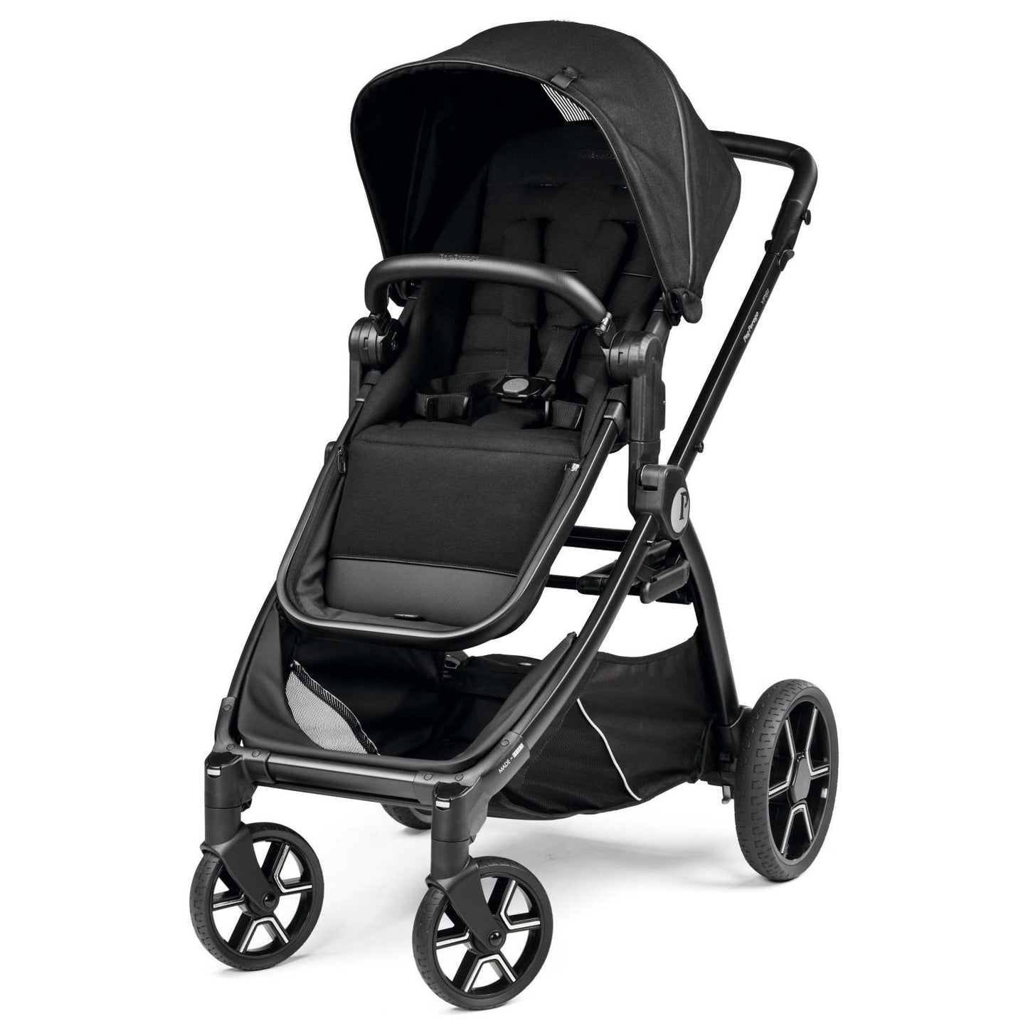 YPSI SINGLE TO DOUBLE STROLLER W/ REVERSIBLE SEAT TRUE BLACK