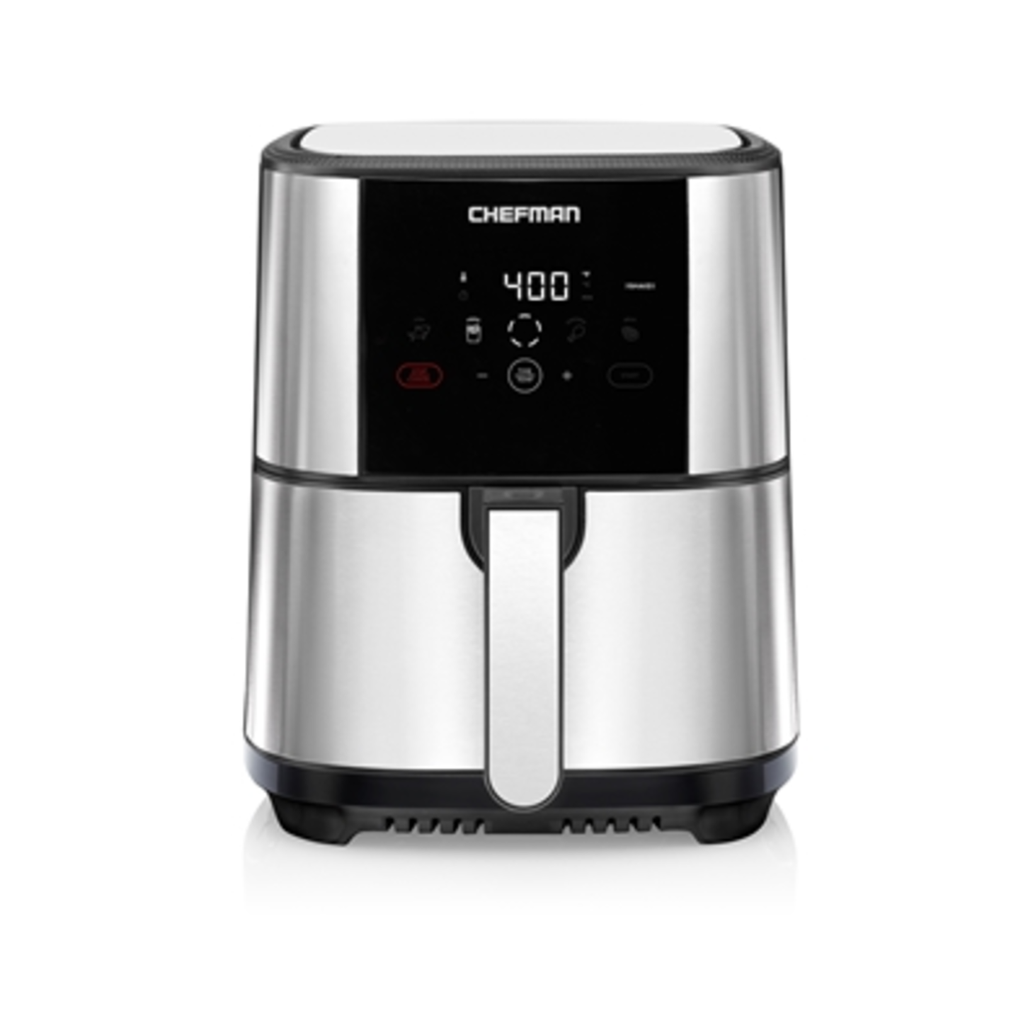 5 QT DIGITAL STAINLESS STEEL AIR FRYER, SILVER/BLACK