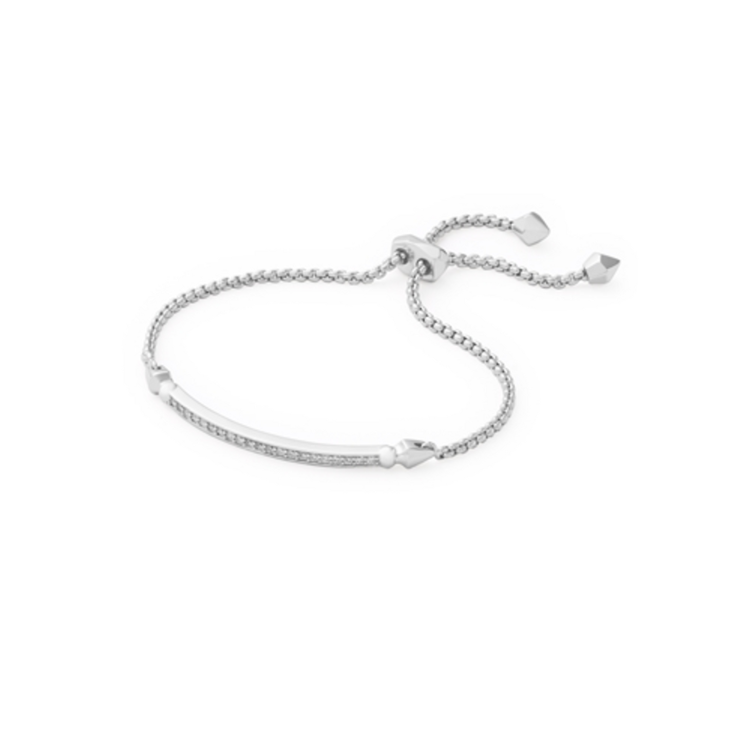 OTT BRACELET, RHODIUM METAL WHITE CZ
