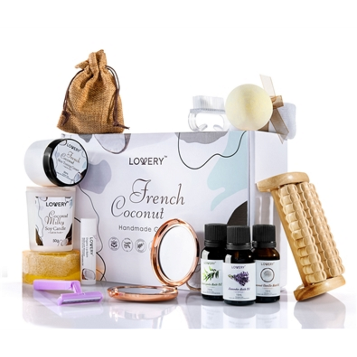 FRENCH COCONUT HANDMADE GIFT BOX, MULTI, 20 PIECES