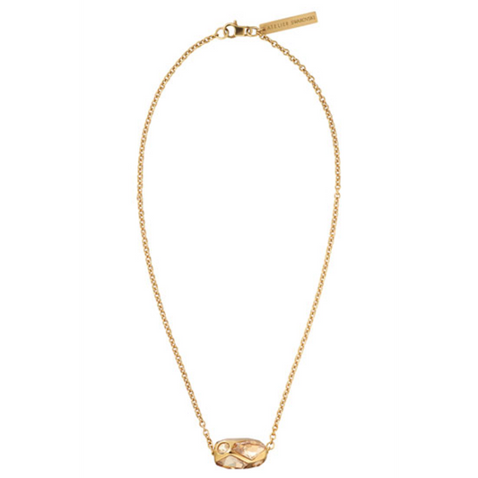 CRYSTAL BEAD SINGLE NECKLACE, GOLDEN SHA