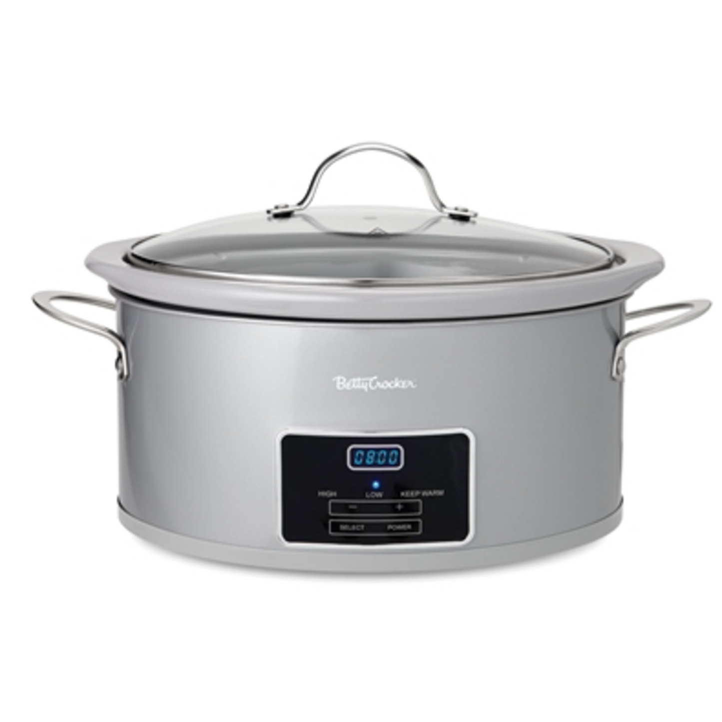 6-QUART OVAL DIGITAL SLOW COOKER, SILVER