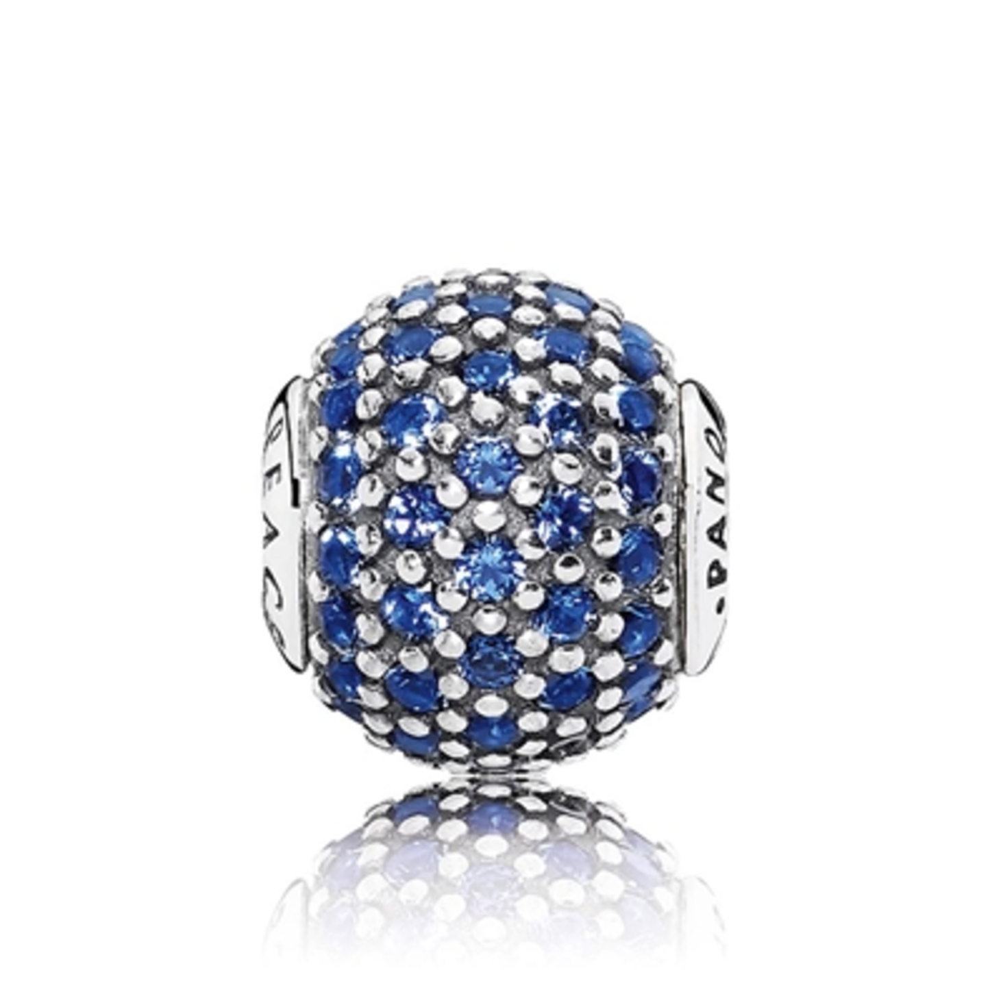 PAVE LIGHTS CHARM, BLUE CRYSTAL