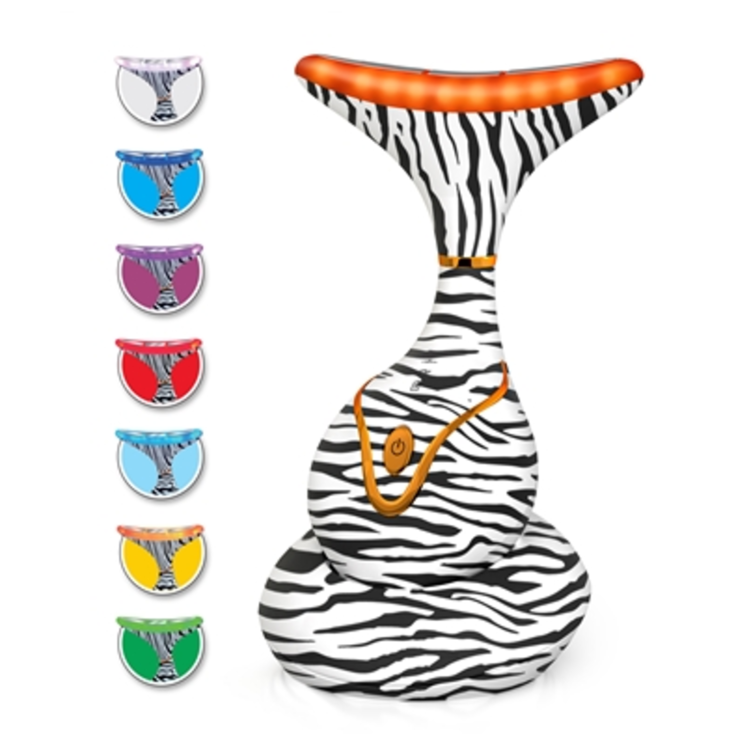 7 COLOR LED NECK AND FACE MASSAGER DELUXE, ZEBRA