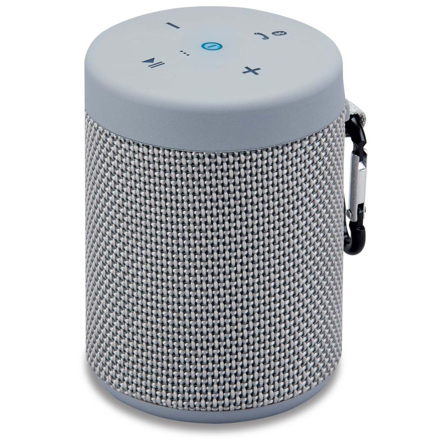 WATERPROOF FABRIC PORTABLE SPEAKER W/ SPEAKERPHONE LIGHT GRAY