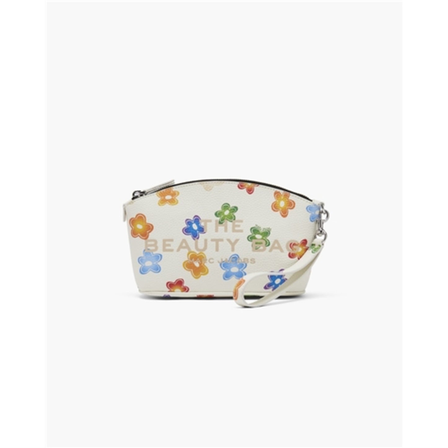 THE WILD DAISY LEATHER BEAUTY BAG, WHITE MULTI
