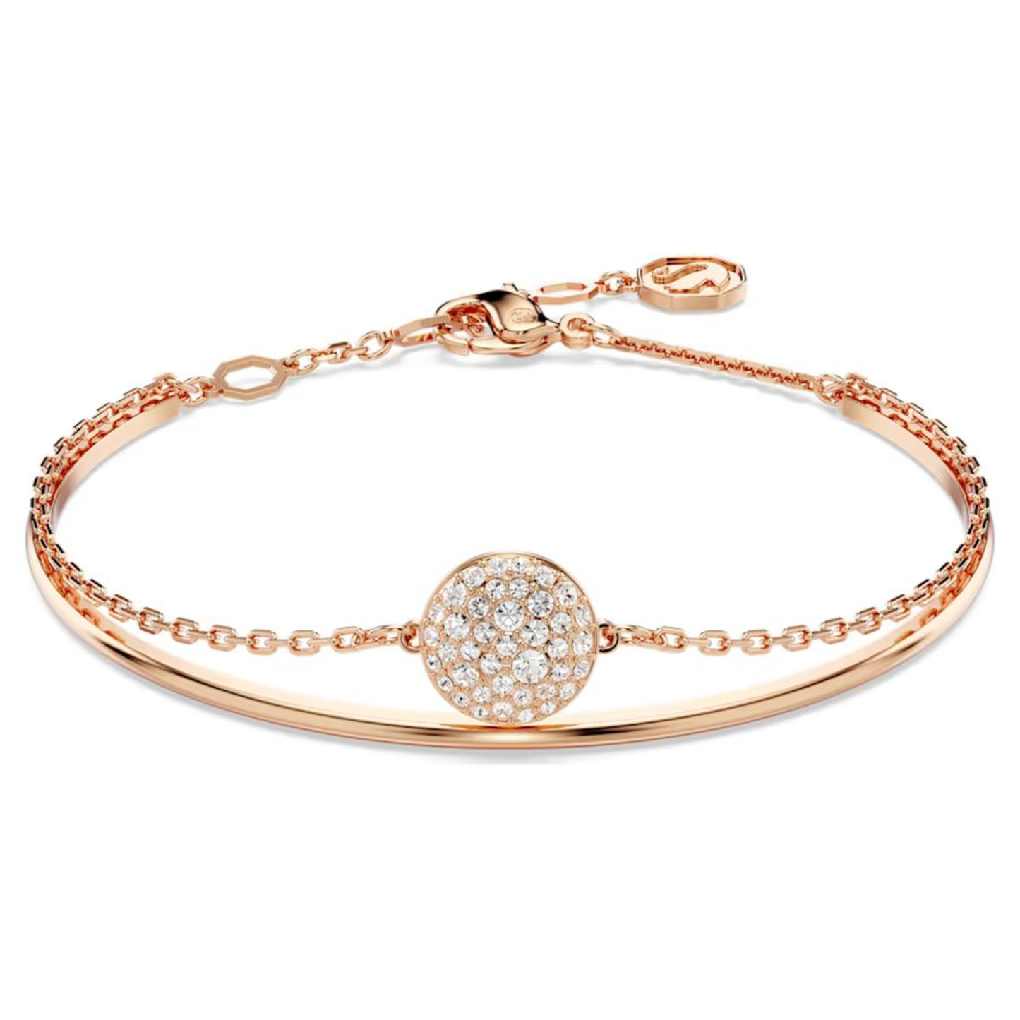 SWAROVSKI METEORA BANGLE WHITE, ROSE GOLD-TONE PLATED