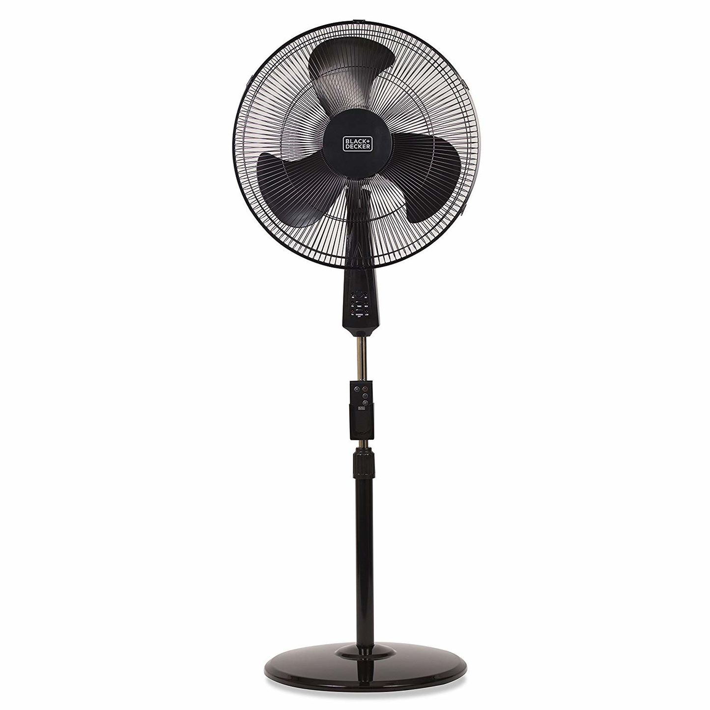 BLACK+DECKER 18 IN. STAND FAN WITH REMOTE, ROUND BASE - BLACK