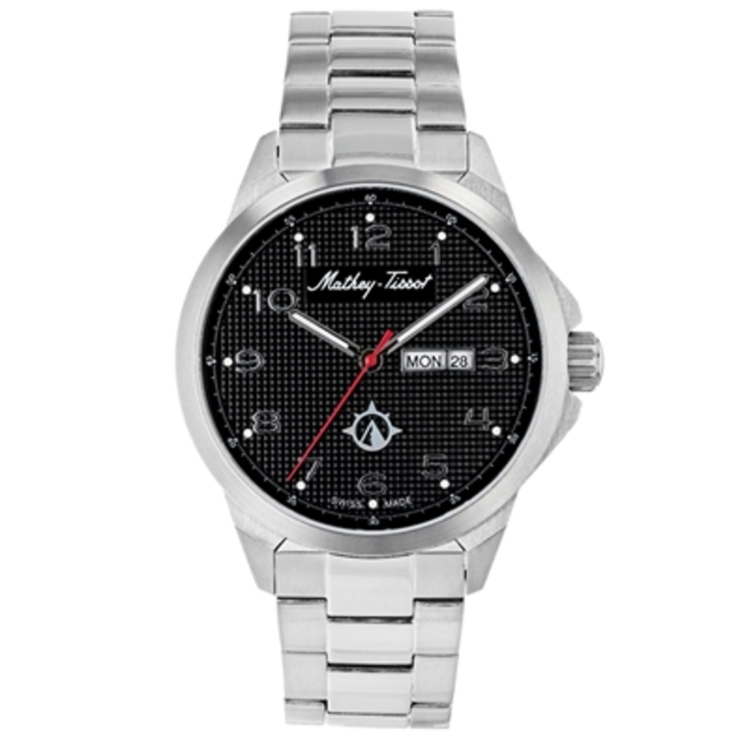 EXCALIBUR DATE WATCH, SILVER, STANDARD